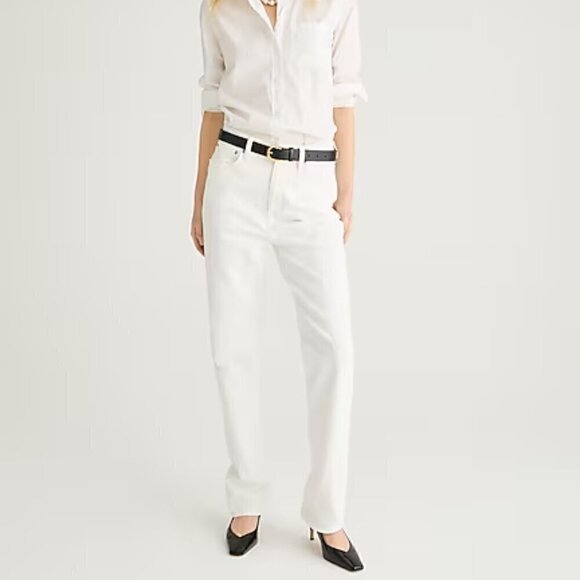 J. Crew Denim - J. Crew Classic Straight Leg High Rise Jeans White Size 28 NWT